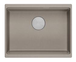 Quadri Newport II taupe granite undermount sink 560x450mm with stainless steel plug and cap 1208967453