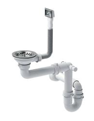 Quadri London stainless steel drain set sink including overflow stainless steel 1208967548