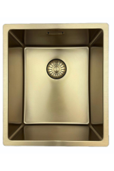 Pure.Sink Prestige sink 34x40 cm PVD Gold 10mm radius undermount, flush mount, and top mount PPG3440-60