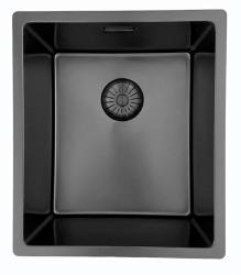 Pure.Sink Prestige sink PVD gun metal 34x40cm 10mm radius undermount,flush mount,topmount PPG3440-61