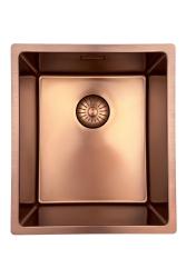 Pure.Sink Prestige sink 34x40 cm PVD Copper 10mm radius undermount, flush mount, and top mount PPG3440-62