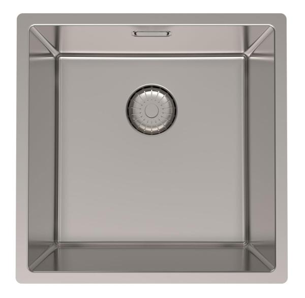 Pure.Sink Prestige stainless steel sink 40x40 cm 10mm radius undermount, flush mount, and top mount PPG4040-02