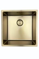 Pure.Sink Prestige sink 40x40 cm PVD Gold 10mm radius undermount, flush mount, and top mount PPG4040-60