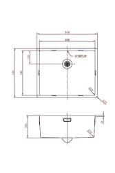 Pure.Sink Prestige stainless steel sink 50x40 cm 10mm radius under, flush and top mount PPG5040-02