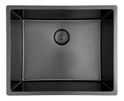 Pure.Sink Prestige sink 50x40 cm PVD Gun Metal 10mm radius undermount, flush mount, and top mount PPG5040-61