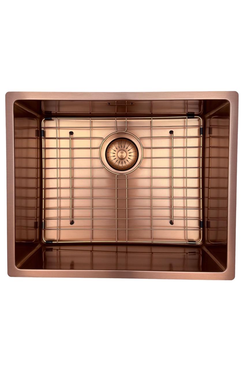 Pure.Sink Prestige sink 50x40 cm PVD Copper 10mm radius undermount, flush mount, and top mount PPG5040-62