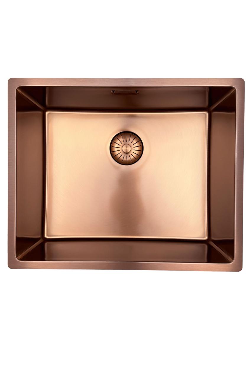 Pure.Sink Prestige sink 50x40 cm PVD Copper 10mm radius undermount, flush mount, and top mount PPG5040-62