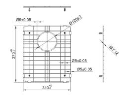 Pure.Sink Prestige bottom grid 34 Gun Metal PPGGD34-61