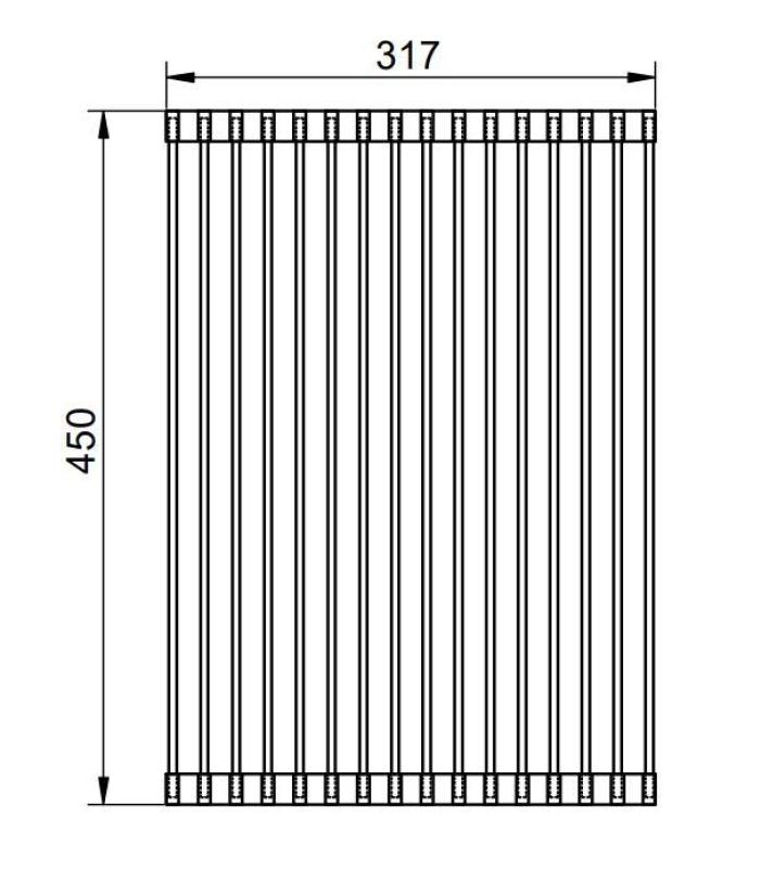 Pure.Sink Prestige roll mat sink Gold PPGRM40-60