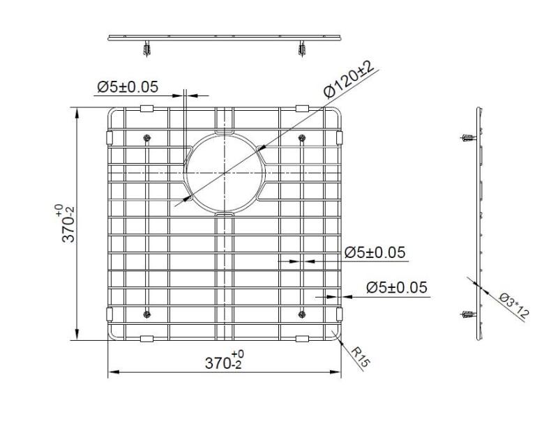 Pure.Sink Prestige base rack 40 Gun Metal PPGGD40-61
