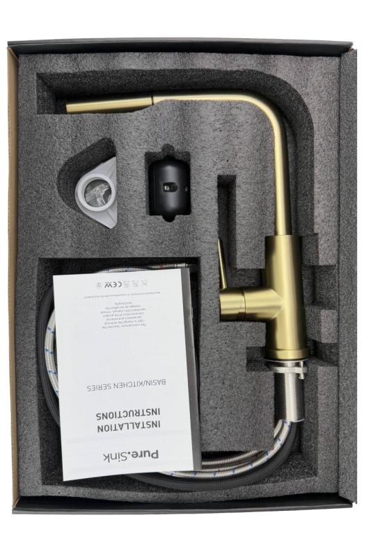 Pure.Sink Elite Steel Spark-S kitchen faucet Matte Black with pull-out spout PS8041-10