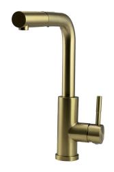 Pure.Sink Elite Steel Spark-S kitchen faucet PVD brushed gold with pull-out spout PS8041-60