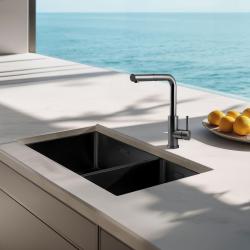 Pure.Sink Elite Steel Spark-S kitchen faucet PVD Gun Metal with pull-out spout PS8041-61