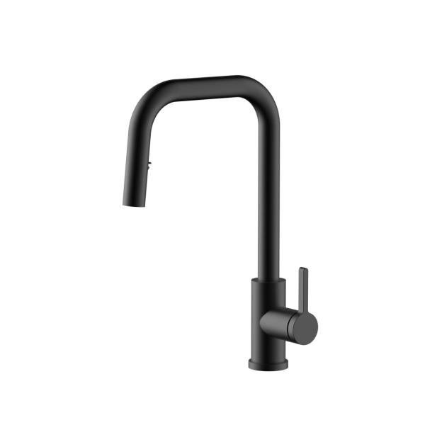 Ausmann Elite Steel Crystal-S kitchen faucet Matte Black with pull-out spout PS8050-10