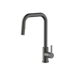 Ausmann Elite Steel Crystal-S kitchen faucet PVD Gun Metal with pull-out spout PS8050-61