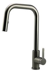 Pure.Sink Elite Steel Crystal-S kitchen faucet PVD Gun Metal with pull-out spout PS8050-61