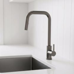 Pure.Sink Elite Steel Crystal-S kitchen faucet PVD Gun Metal with pull-out spout PS8050-61