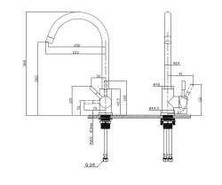 Pure.Sink Elite Steel Stream kitchen faucet Matte Black PS8044-10