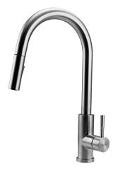 Pure.Sink Elite Steel Stream-S kitchen faucet stainless steel with pull-out spout PS8045-02