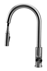 Pure.Sink Elite Steel Stream-S kitchen faucet stainless steel with pull-out spout PS8045-02