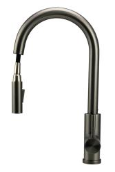 Pure.Sink Elite Steel Stream-S kitchen faucet PVD Gun Metal with pull-out spout PS8045-61