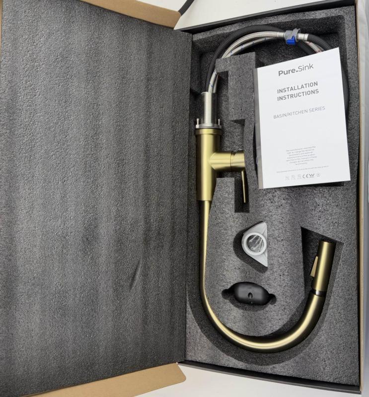 Pure.Sink Elite Steel Stream-S kitchen faucet PVD Gun Metal with pull-out spout PS8045-61