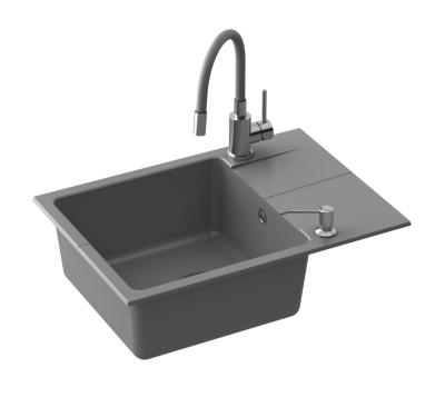 Quadri Bristol Kitchen Mixer Tap Stainless Steel with Flexible Beige Spout 1208967664