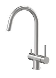 Quadri Leicester Kitchen Tap Stainless Steel 3-Way with an Extra Connection for Filtered Water 1208967668