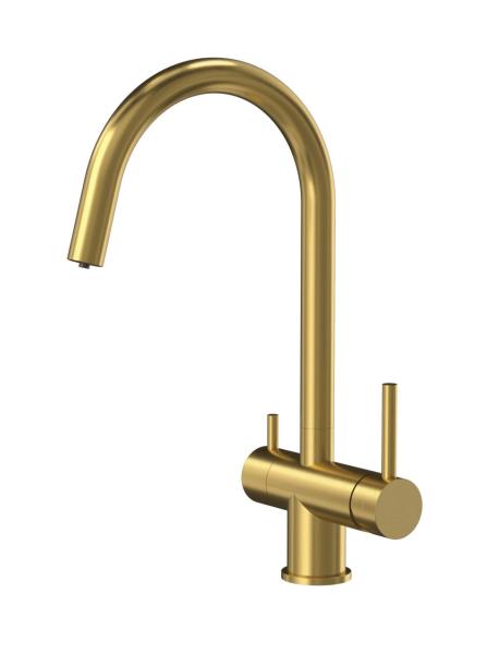 Quadri Leicester Kitchen Faucet PVD Gold 3-way with an extra connection for filtered water 1208967669