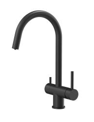 Quadri Leicester Kitchen Tap Black 3-Way with an Extra Connection for Filtered Water 1208967671