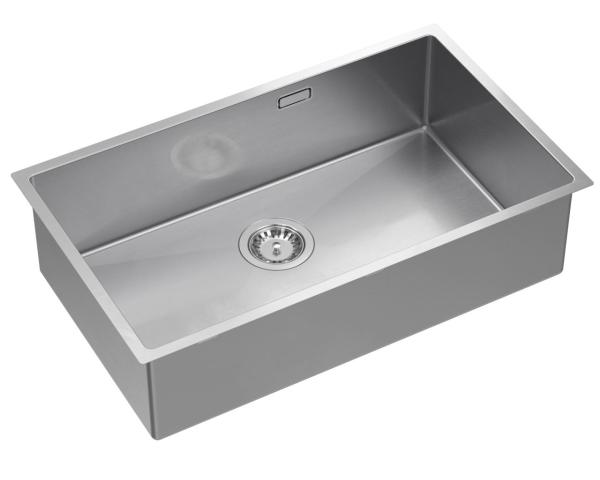 Sure, here's the translation:

"Aquadesign Zara Stainless Steel Sink 74x44cm Undermount, Flush Mount, and Top Mount with Stainless Steel Plug - 1208967758"