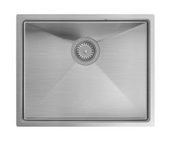 Aquadesign Zara Stainless Steel Sink 54x44cm Undermount, Flush-mount, and Top-mount with Stainless Steel Plug - 1208967759