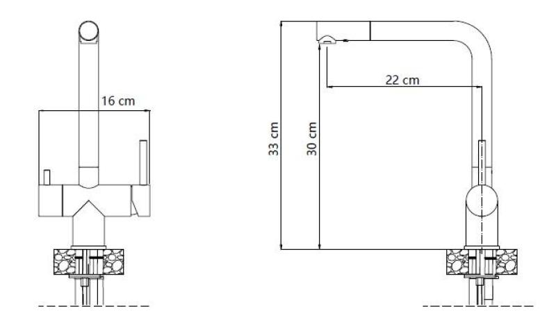 Quadri Ellesmere Kitchen Mixer Tap PVD Gold 3-way with Extra Connection for Filtered Water 1208967781