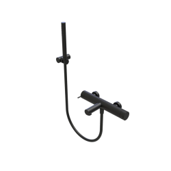 Waterevolution Flow thermostatic two-way shower mixer with hand shower black T130TNPR