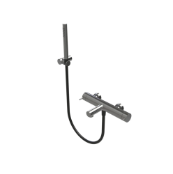 Waterevolution Flow thermostatic two-way shower mixer with hand shower Gun Metal T130TNWGM