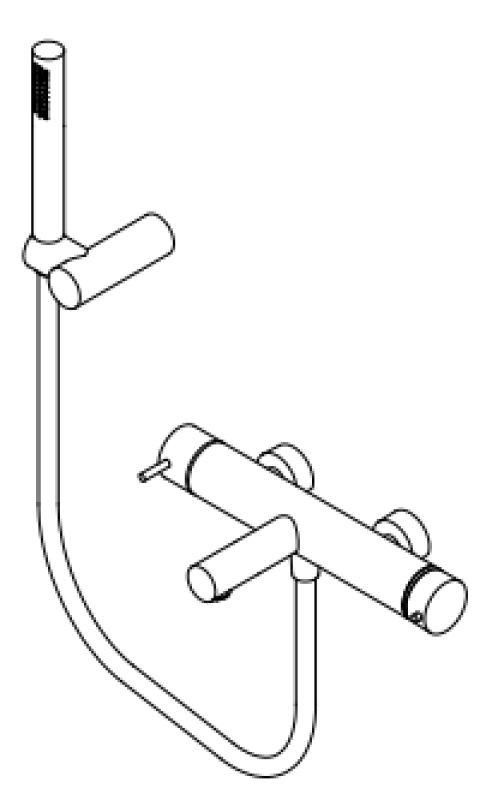 Waterevolution Flow thermostatic two-way shower mixer with hand shower Copper T130TNCPE