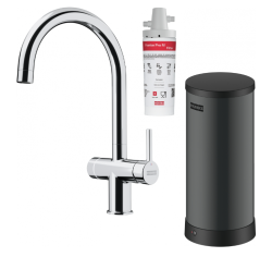 Franke Maris water hub 7L boiler 3-in-1 with Touch electronic boiling water tap chrome with water hub mixer set 1208967852