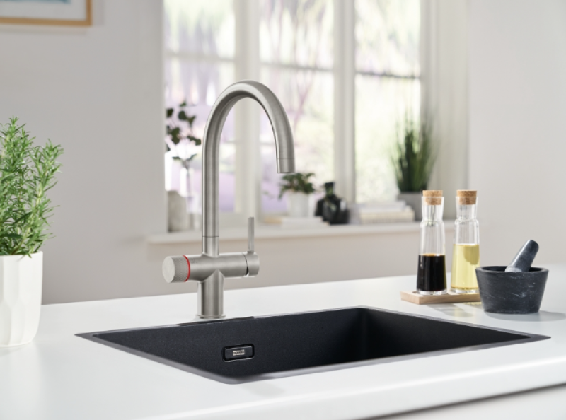 Franke Maris water hub 4L boiler 3-in-1 with Twist mechanical boiling water tap stainless steel 160.0711.523