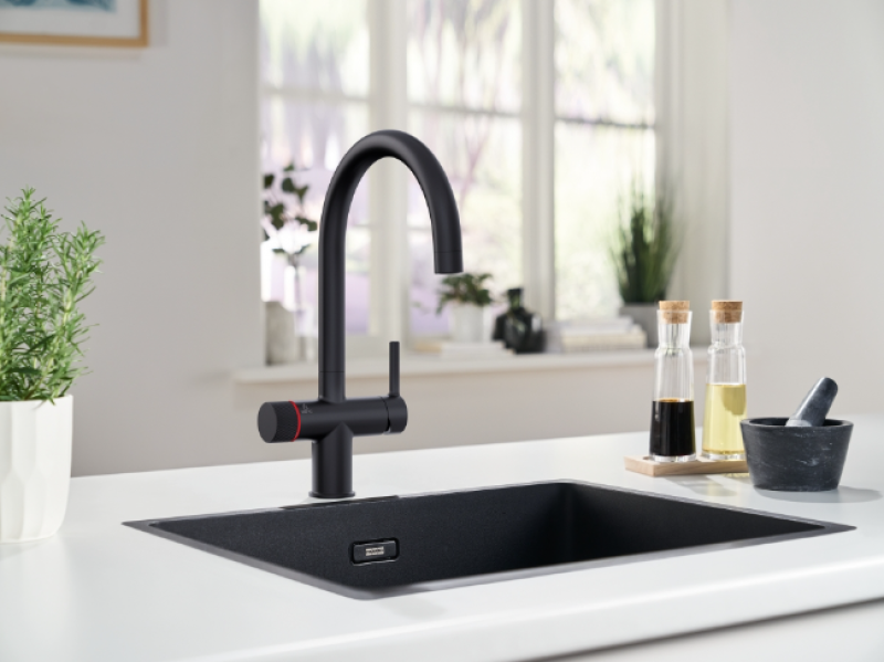 Franke Maris water hub 4L boiler 3-in-1 with Twist mechanical boiling water tap matte black with water hub bypass 1208967862