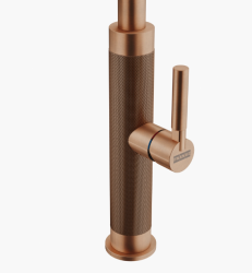 Franke Mythos Masterpiece Kitchen Faucet Copper with J-Spout and Pull-Out Spray - 115.0711.557