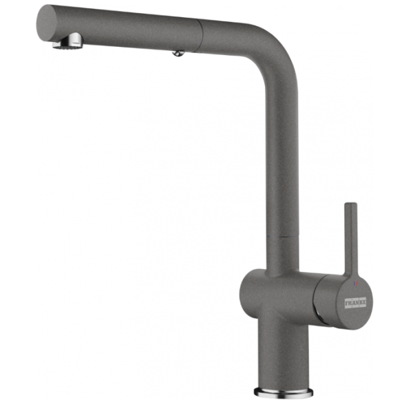 Franke Active L Kitchen Faucet Stone Grey with Pull-Out Hand Shower 115.0653.385