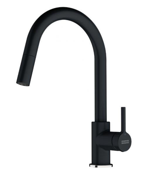 Franke Lina Kitchen Faucet Onyx with Pull-Out Hand Shower 115.0626.055