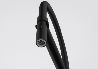 Franke Icon Single-Lever Kitchen Faucet with Flexible Hand Shower, Black 115.0690.598