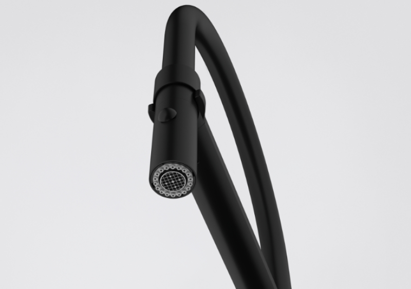 Franke Icon Einhebel-Küchenarmatur mit Flexibler Handbrause, Schwarz 115.0690.598