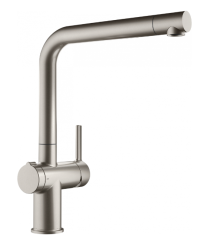 Franke Active Twist Single-Lever Mixer Tap Stainless Steel with Fixed Spout and Integrated Waste Control 115.0653.504