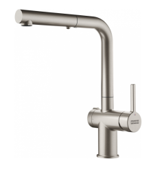 Franke Active Twist Single-Lever Mixer Tap Stainless Steel Look with Pull-Out Spout and Integrated Waste Control 115.0653.505