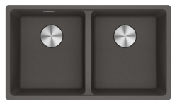 Franke Maris MRG 210-35-35 Fragranite Slate Grey Double Sink dark grey Flushmount 135.0714.633