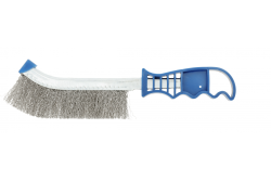 Hoegert 250 mm handle steel brush 0.3mm