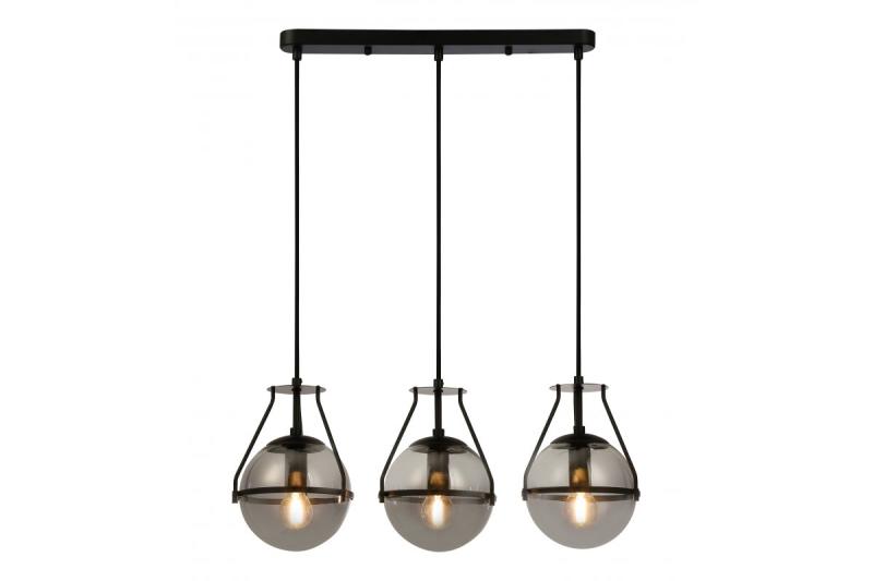 Ceiling luminaire DROP 3 , 7134, AC220-240V, 50/60Hz, 3*E27, max.25W, length 68 cm, black