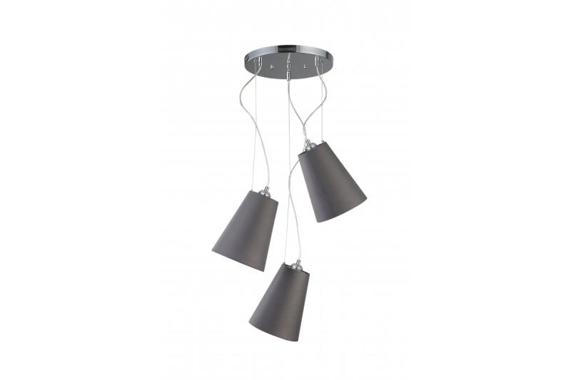 Ceiling luminaire KASEL 3, 6229, AC220-240V, 50/60Hz, 3*E27, max.40W, avg. 46 cm, grey